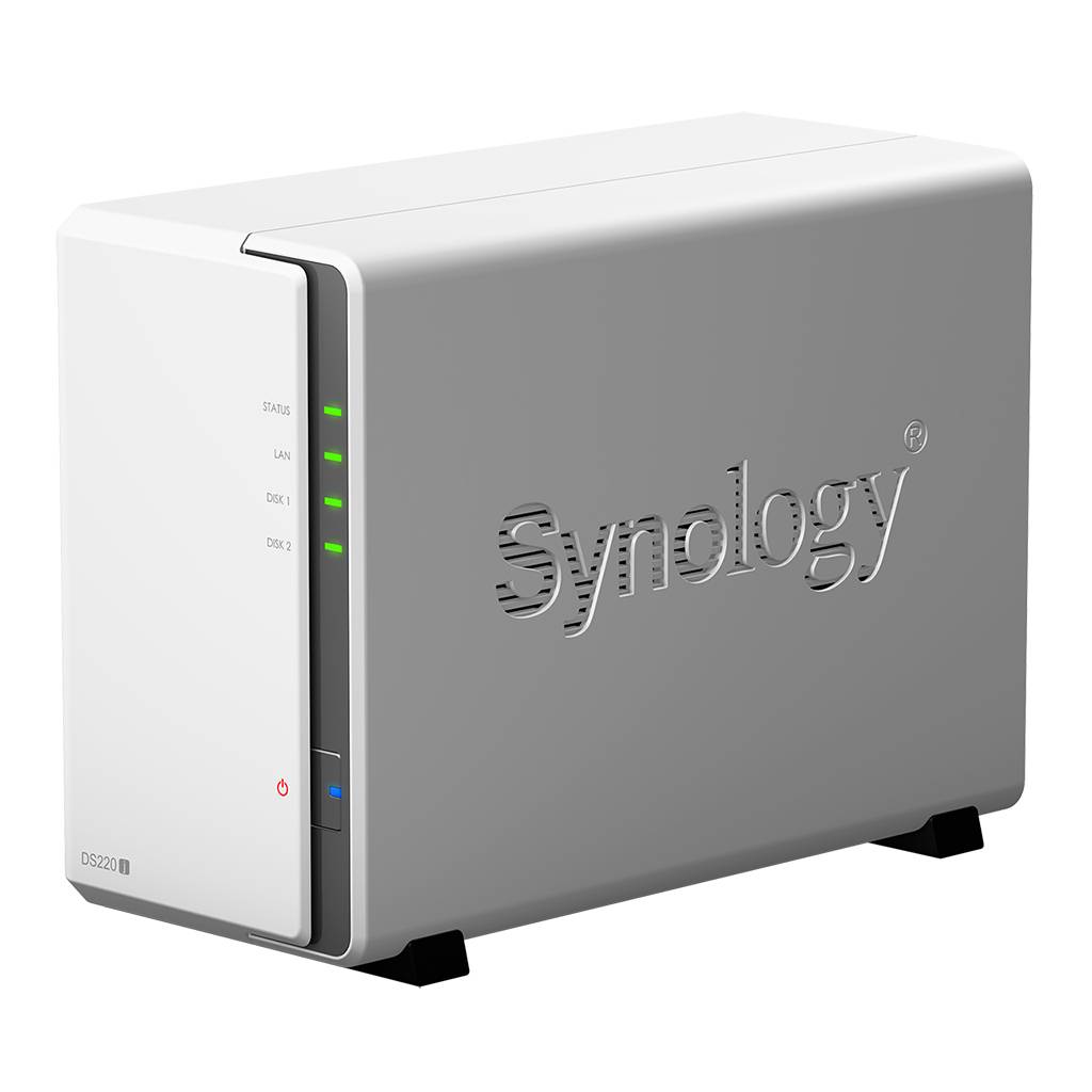 Synology DS220j Сетевое хранилище 2×2.5″/3.5″ SATA, Realtek RTD1296-1.4GHz, 512Mb DDR4, 1×1 Гбит/с, 2xUSB