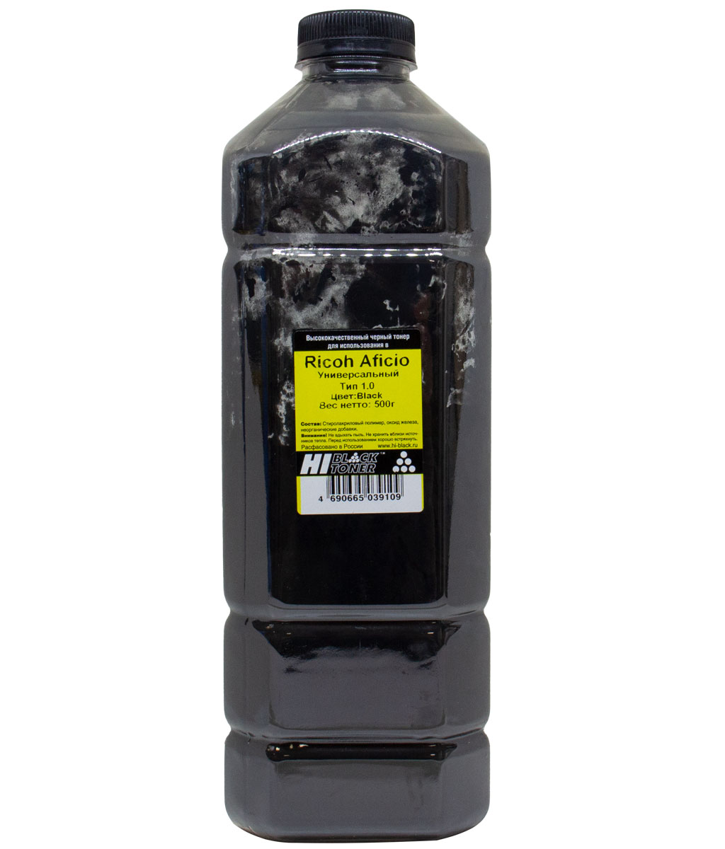 Тонер Hi-Black Универсальный для Ricoh Aficio Color, Тип 1.0, Bk, 500 г, канистра - купить с доставкой по России
