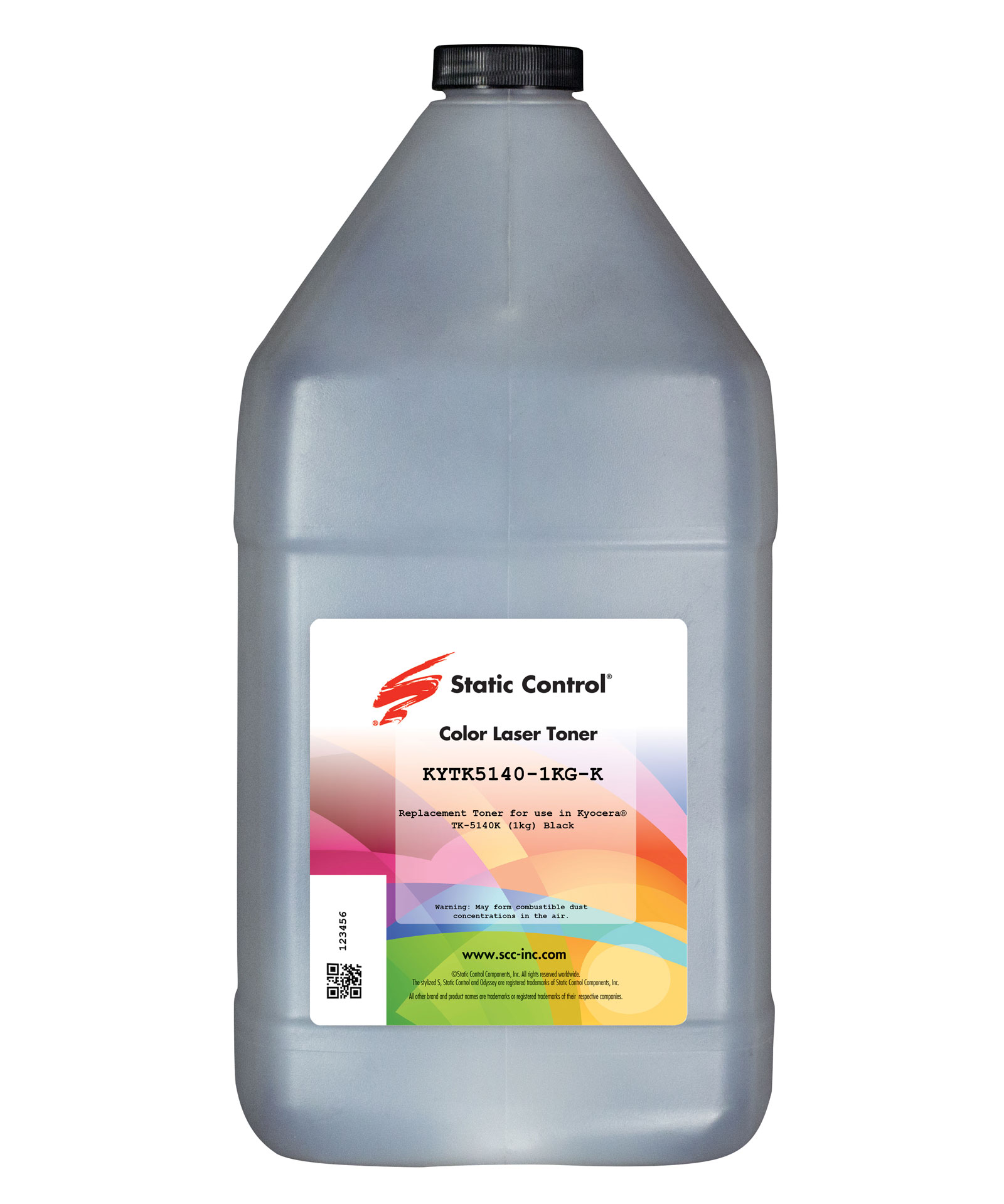 Тонер Static Control для Kyocera M6030/P6035CDN (TK-5140), Bk, 1 кг, флакон - картинка товара