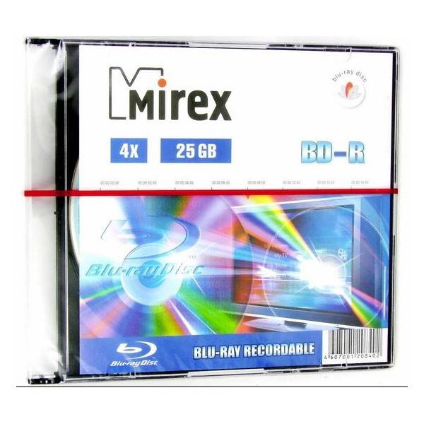 Диск BD-R Mirex 25 Gb, 4x, Slim Case (1), (1/50)