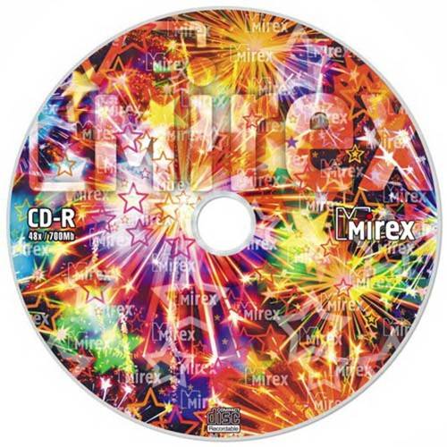 Диск CD-R Mirex 700 Mb, 48х, дизайн «Party», Shrink (100), (100/500)