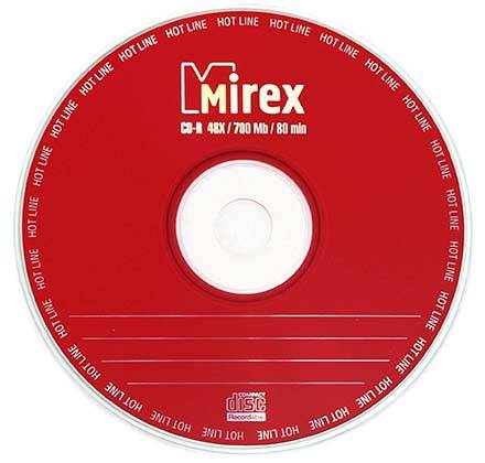 Диск CD-R Mirex 700 Mb, 48х, HotLine, Shrink (50), (50/500)