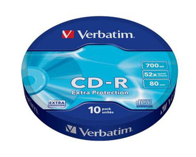 Диск CD-R Verbatim 700 Mb, 52x, Shrink (10), DL (10/300)