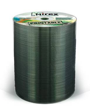 Диск DVD-R Mirex 4.7 Gb, 16x, Shrink (100), Ink Printable (100/500)