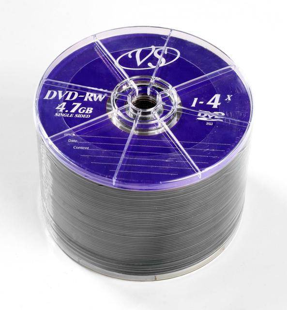 Диск DVD-RW VS 4.7 Gb, 4x, Bulk (50), (50/600).