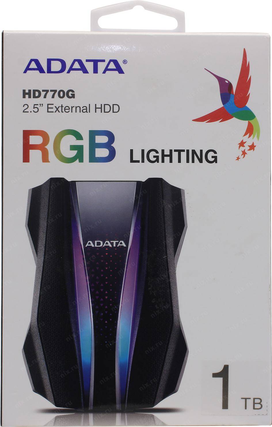 Внешний жесткий диск 1TB A-DATA HD770G, 2,5″ , USB 3.2, противоударный, водонепроницаемый, черный