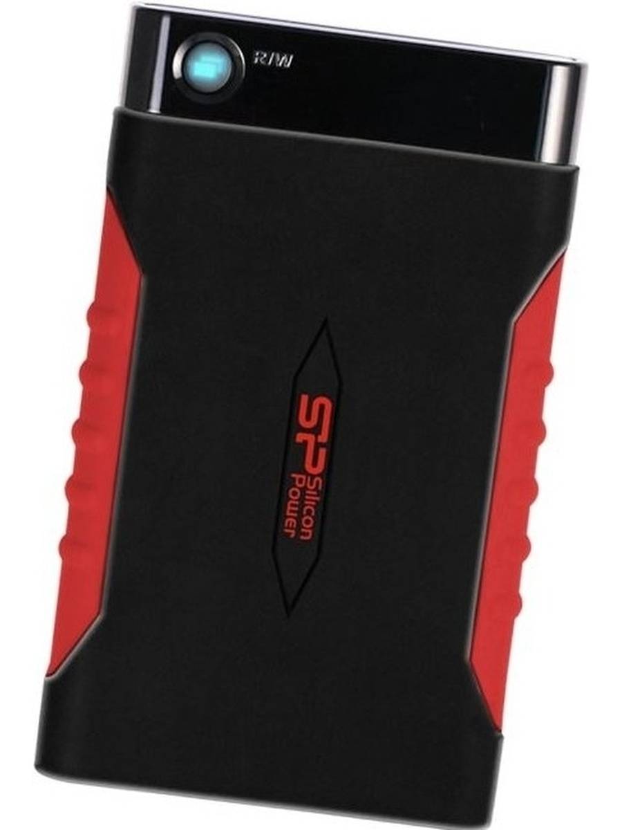 Внешний жесткий диск 1TB Silicon Power  Armor A15, 2.5″, USB 3.1, Черный/Красный