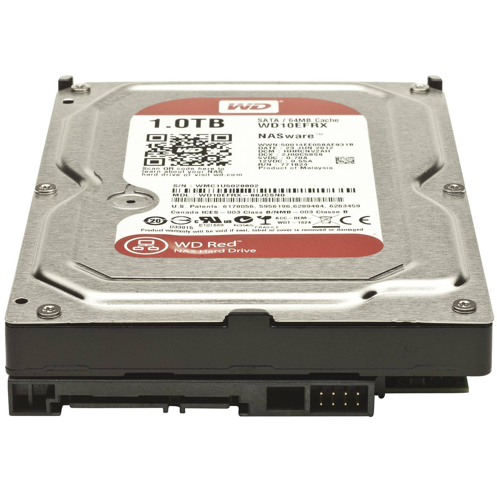 Жесткий диск NAS 1 TB WD WD10EFRX Red Plus 3.5″, SATA3, 6Gb/s, 5400 RPM, 64Mb