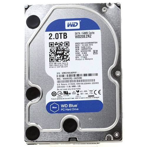 Жесткий диск Desktop 2 TB WD WD20EZRZ Blue 3.5″, SATA3, 6Gb/s, 5400 RPM, 64Mb