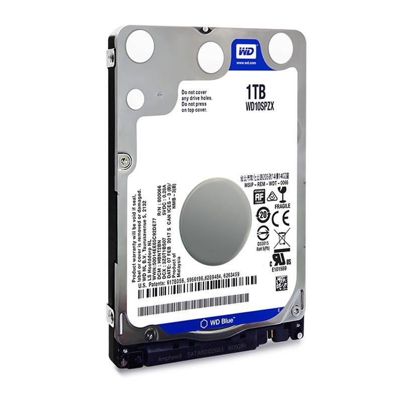 Жесткий диск Mobile 1 TB WD WD10SPZX Blue 2.5″, SATA3, 6Gb/s, 5400 RPM, 128Mb