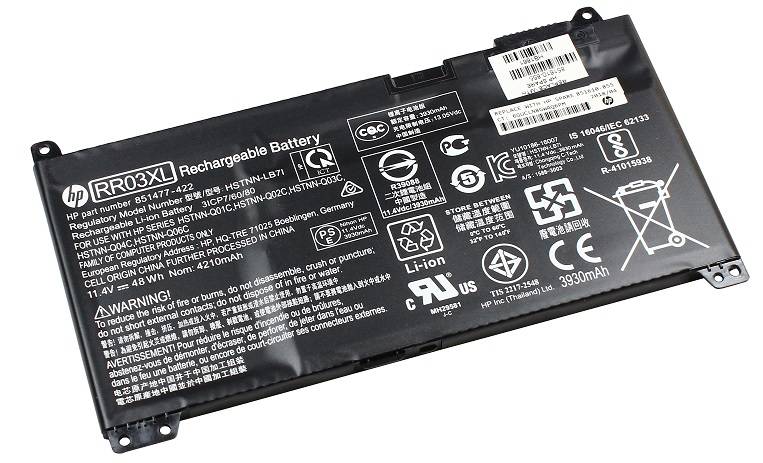 Батарея для HP ProBook 430G4/430G5/440G4/440G5/450G4/450G5/455G4/455G5/470G4/470G5 (851610-850/HSTNN-LB7I/RR03XL) 48Wh 3cell